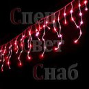 Светодиодная гирлянда бахрома Красная 4 x 0,6 M