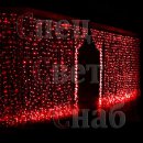 Световой Занавес "Дождь". Красный. Без последовательного подкл.