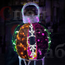 Уличная фигура Елочный шар со снежинкой на подставке