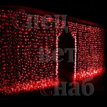 Световой занавес "Дождь". Красный.