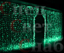 Светодиодный занавес "Дождь" Бирюзовый 2 х 3 м